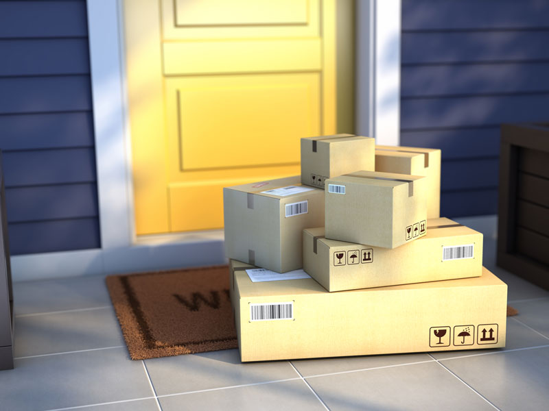 Packages on porch